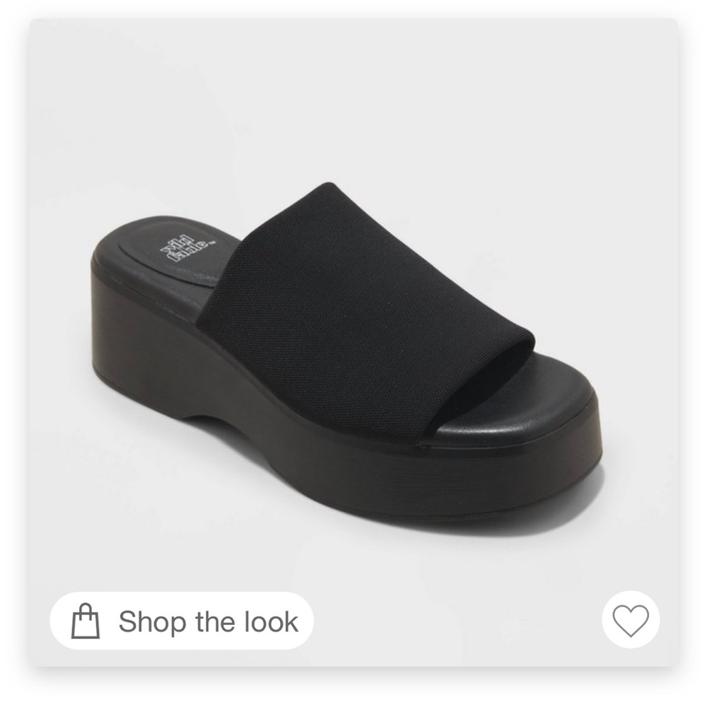 Wild Fable Black Platform Ryder Sandal